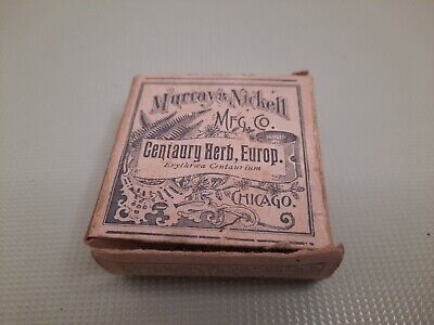1906 Murray & Nickell Mfg Co Centaury Herb, Europ. Box Apothecary • 12.13$