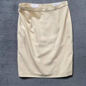 Vintage ESCADA Midi Skirt - Size UK 14 - Margaretha Ley Pure Wool Cream - Picture 1 of 7
