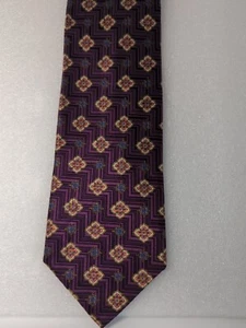 Jos. A Banks Signature Gold Neck Tie Purple Limited Edition 100% Silk - Picture 1 of 6