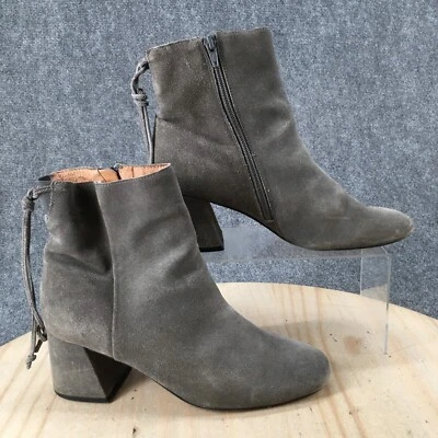 Corso Como Boots Womens 9.5 M Casual Side Zip Ankle Bootie Gray Suede Heels - Image 1 of 4