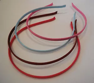 Mujeres Plain Alice Banda Diadema Tela Satén Alicia Banda para el Cabello Accesorio Hágalo usted mismo - Imagen 1 de 6