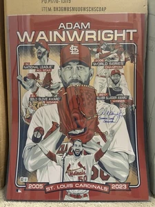 Adam Wainwright Signed Inscribed 18x24 Print Photo St. Louis Cardinals BAS COA - Picture 1 of 2