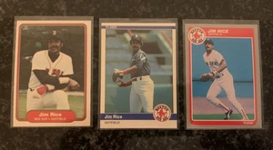 JIM RICE CARD LOT (ALL FLEER)............3 DIFFERENT - Picture 1 of 2