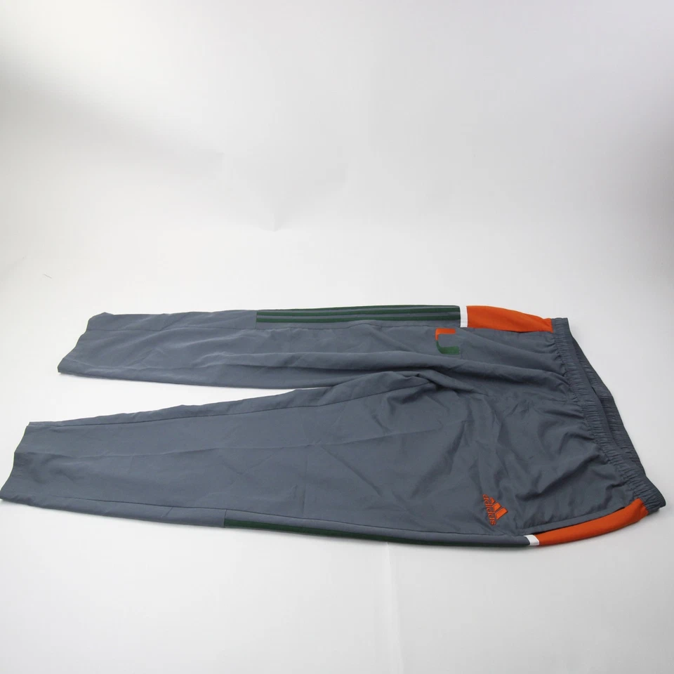 Pantalones deportivos Miami Hurricanes Adidas para hombre gris/naranja usados Foto 1 de 1
