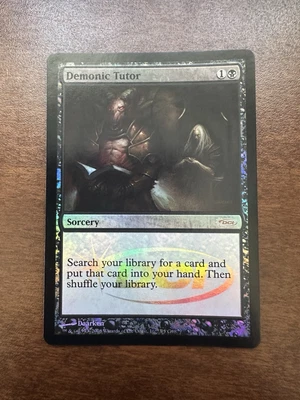 🧙 MTG Demonic Tutor – FOIL Judge Promo – LP – English – Rare Staple 🧙 - Image 1 of 4