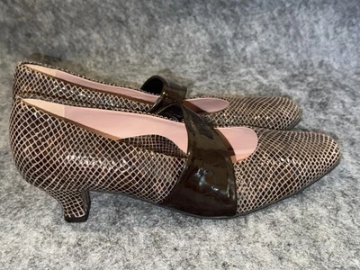 Zapatos de salón Beautifeel Victoria marrón gamuza cuero Mary Jane tacón medio talla 38 Foto 1 de 4