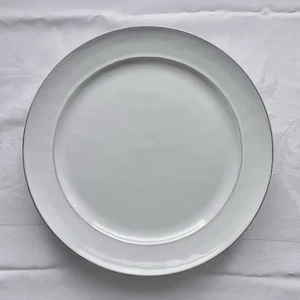 2 Pottery Barn Dinner Plates CAMBRIA stone white 11.75” handcrafted in Portugal - Picture 1 of 4