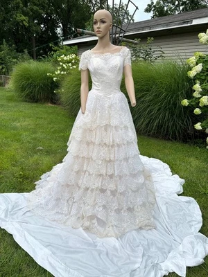 Vintage Edythe Vincent by Alfred Angelo blush Wedding Dress/Gown - Image 1 of 4