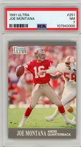 PSA 7 1991 Ultra Joe Montana #251 MINT- 49ERS - Picture 1 of 3