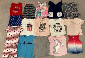 Girls Lot Of 14 Short Sleeve Shirts Size 12/12-18 Months Baby Toddler Carters - Picture 1 of 6