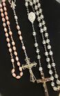 Vintage Estate Rosary Lot 2pc Rosaries Religious Crucifix Catholic  Beautiful 