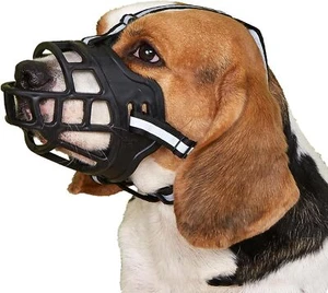 Dog Mouth Cover - Adjustable Dog Muzzle Cover, Free Breathing and Drink (Size:M) - Picture 1 of 6