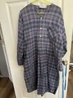 Vermont Country Store Flannel Nightgown Womens medium Granny plaid Cottagecore