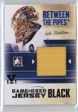 2010-11 ITG Between the Pipes Game-Used 1/1 Jacob Markstrom #M-21 Rookie RC 0c3