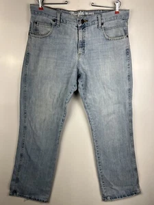 Wrangler Retro Jeans Mens 36x32 Relaxed Boot Blue Denim Western Cowboy - Picture 1 of 13