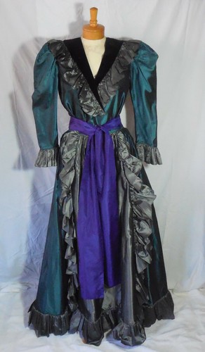 SAINT LAURENT (YSL) Gonna camicia giacca vintage Yves St. Laurent Bergdorf Goodman 100% seta taffetà