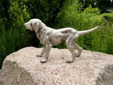ästhetische alte Jagdhund Tier Figur aus Metall Miniatur 16 cm Dekoration 495 g