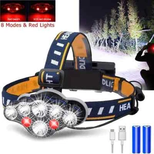 300000LM Potente Faro 8LED Faro Linterna Cabeza COB Luz de Trabajo - Imagen 1 de 18