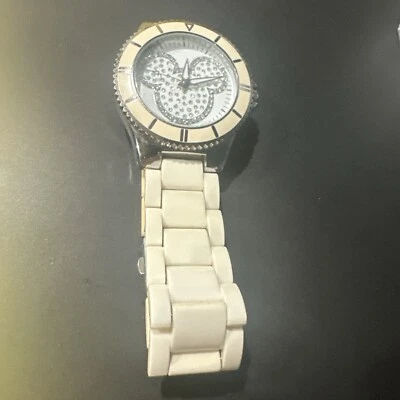*Funcionando* Reloj Disneyparks Blanco Mickey Mouse para Damas De Colección 40mm Foto 1 de 4