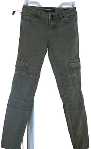 Bullhead Denim Co Cargo Low Rise Size 24 Skinny Women Military Green - Picture 1 of 7