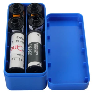 35mm 135 120/220 Film Container Storage Box Hard Case Plastic With Rubber Bands - Picture 1 of 5