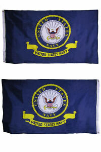 3x5 U.S. Navy Emblem Heavy Duty Polyester Nylon 200D Double Sided Flag LICENSED