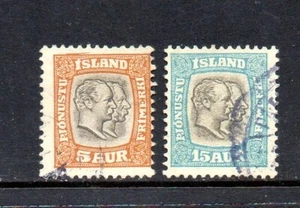 Iceland Stamp lot - Scott #'s O33 & O35 - Cancelled - Picture 1 of 1