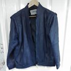 ICONIC BLUE LEATHER BOMBER  JACKET FROM THE 80s