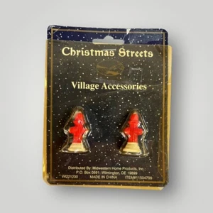 Christmas Village Accessories Fire Hydrants Vintage - Picture 1 of 3
