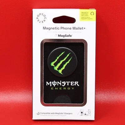 Monster Energy Auténtico Oficial PopSocket Popwallet Plus MagSafe Teléfono Billetera Foto 1 de 4