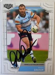 WADE GRAHAM CRONULLA SHARKS 2020 TLA ELITE NRL SIGNED CARD