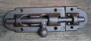 Türriegel Türverriegelung Gusseisen Gartentor Nostalgie Antiklook Massiv ❤ - Bild 1 von 2