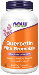 NOW Foods Quercetin with Bromelain 240 Veg Capsules Joints, Immune, Inflammation - Picture 1 of 3