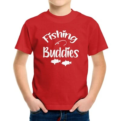 Fishing buddies 学步儿童 青少年 T 恤 图形好友 渔夫 父亲和儿子 — 第 1/2 张图片