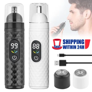 Men Women Electric Nose Hair Clipper Trimmer Ear Face Shaver Type-C Rechargeable - Picture 1 of 13