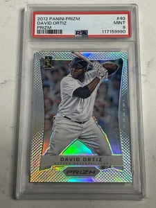 2012 Panini Prizm #40 David Ortiz PSA 9 MINT SILVER PRIZM - Bild 1 von 2