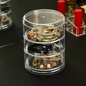 Acrylic Clear Round Storage Box Stackable Belt Rack Display Holder For Jewel _cn - Picture 1 of 15