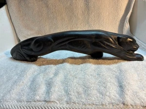 Obra de arte/figura vintage de pantera negra merodeando 18,5" de largo II - Imagen 1 de 6