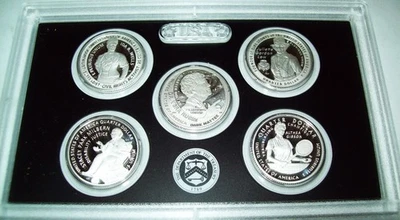 2025 S SILVER QUARTER SET (5) PROOF COINS 99.9% AMERICAN WOMEN No Box or COA - Image 1 of 2