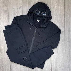 CP Company Raised Fleece Tracksuit - Black - Picture 1 of 3