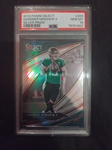 2019 panini Select Gardner Minshew ll Silver Prizm Rookie RC #203 PSA 10 Jaguars - Picture 1 of 6
