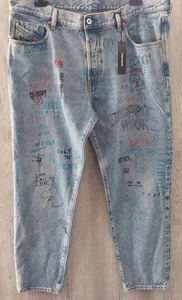 DIESEL Mens Mharky slim skinny light wash 0076K jeans BNWT W40 L32 (30?) RRP£220 - Picture 1 of 14