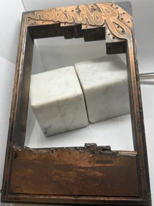 Antiker Johnston Bateman Eisenzeit Holz & Kupfer Druck Block - Bild 1 von 4