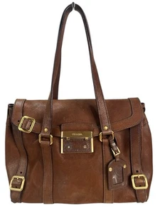 Prada Authentic Boston Hand / Shoulder Leather Bag w COA - FOR REPAIR - Picture 1 of 17