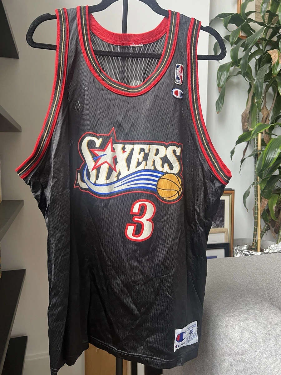 Vintage Allen Iverson #3 Champion Sixers Jersey Mens 48 (XL