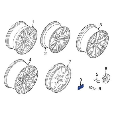 For BMW X5 2010-2025 BMW 36112228660 Wheel Cap Emblem Foto 1 de 4