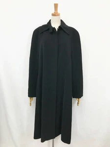 GIORGIO ARMANI Ladies Balmacaan Coat Premium Black Label Soprabito Don Padded 40 - Picture 1 of 9