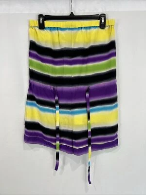 AKA New York Mameluco de seda a rayas para mujer talla mediana sin tirantes cintura con cordón Foto 1 de 4