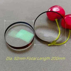52mm Cemented Doublet Lens Achromatic ED Biconvex Objective Lens FL 200mm 500mm - Picture 1 of 8