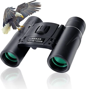 10X25 Compact Binoculars for Adults Kids, Binoculars for Concerts and Bird Watch - Picture 1 of 12